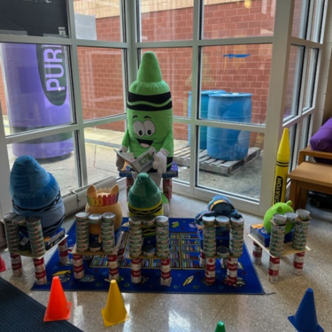 Marshall CANgineering Award display of Cans